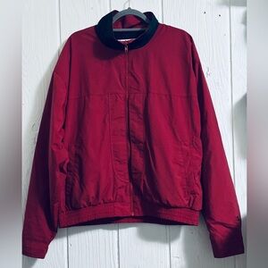 90s Vintage Champion Red and Black Athletic Jacket